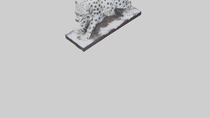 Snow Leopard statue model 3D model
