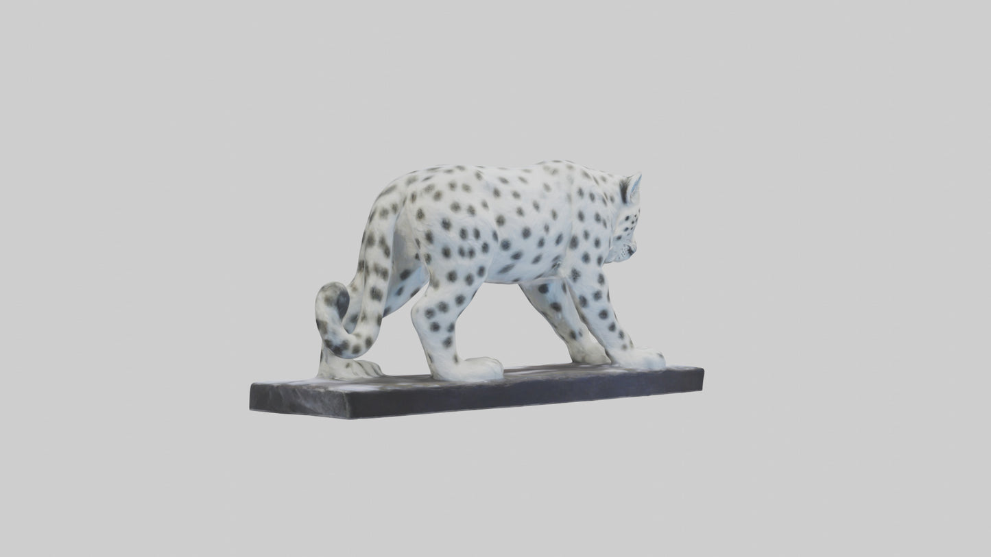 Snow Leopard statue model 3D model