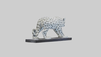 Snow Leopard statue model 3D model