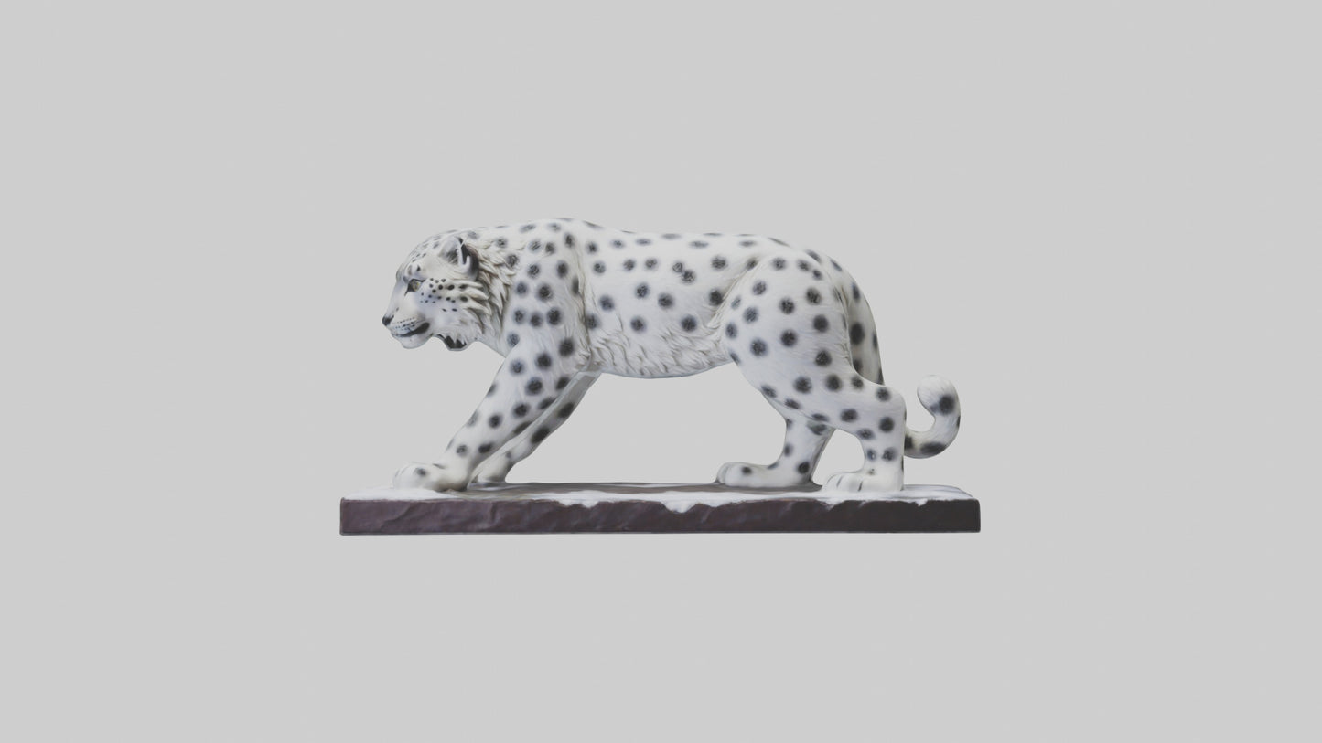Snow Leopard statue model 3D model