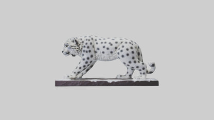 Snow Leopard statue model 3D model