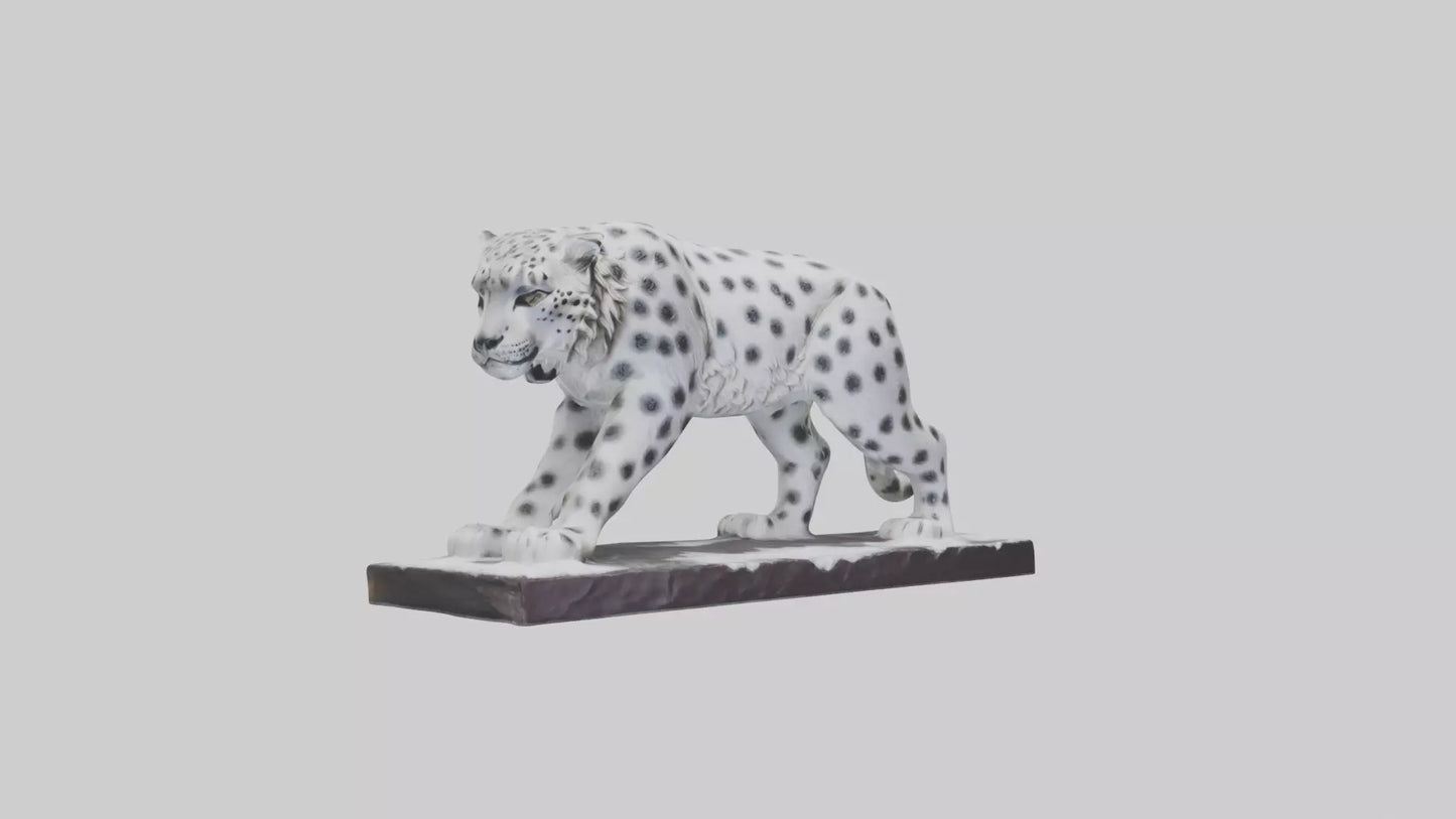 Snow Leopard statue model 3D model
