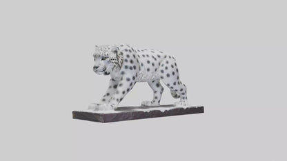 Snow Leopard statue model 3D model