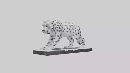 Snow Leopard statue model 3D model