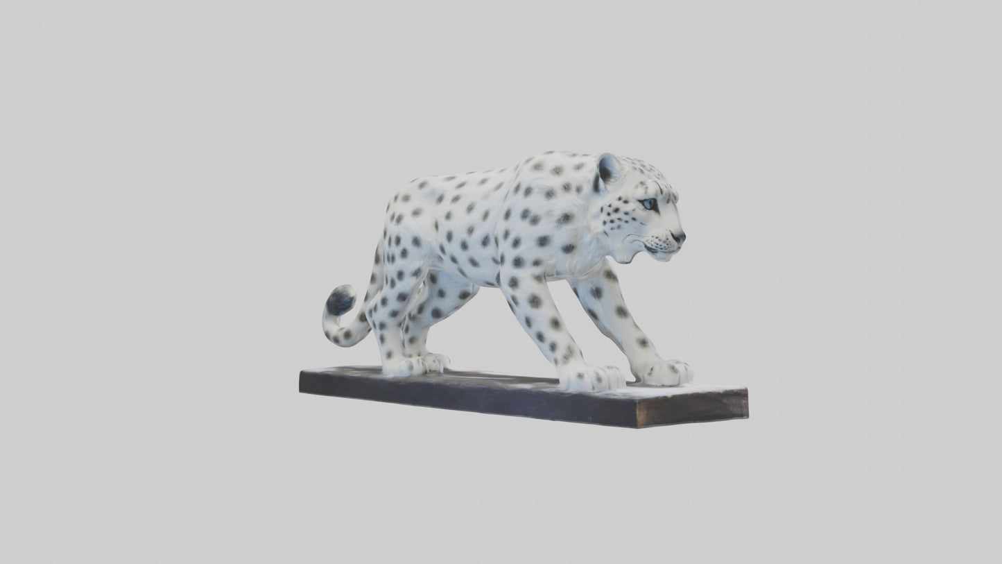 Snow Leopard statue model 3D model