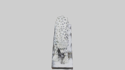 Snow Leopard statue model 3D model
