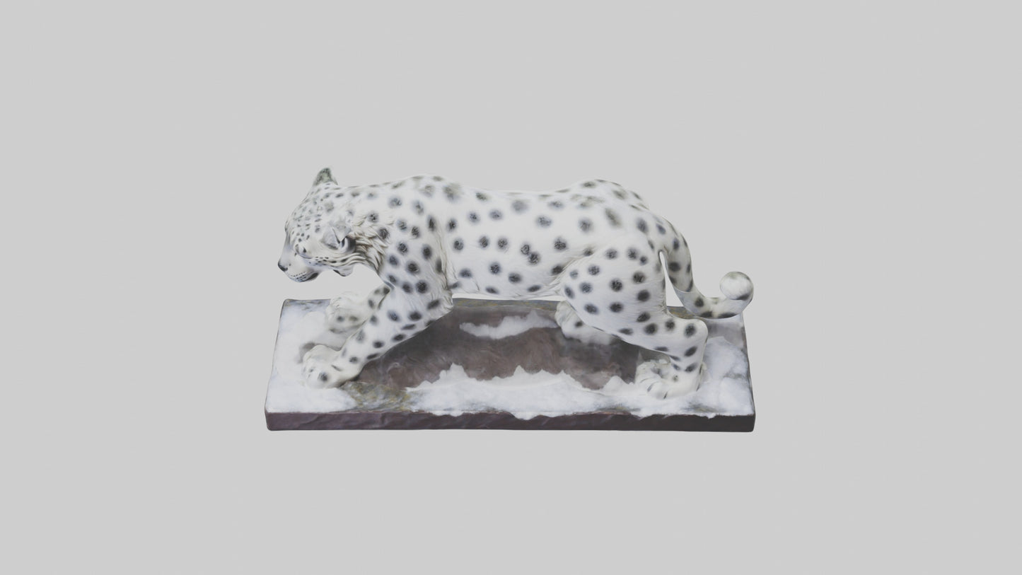 Snow Leopard statue model 3D model