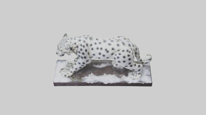 Snow Leopard statue model 3D model