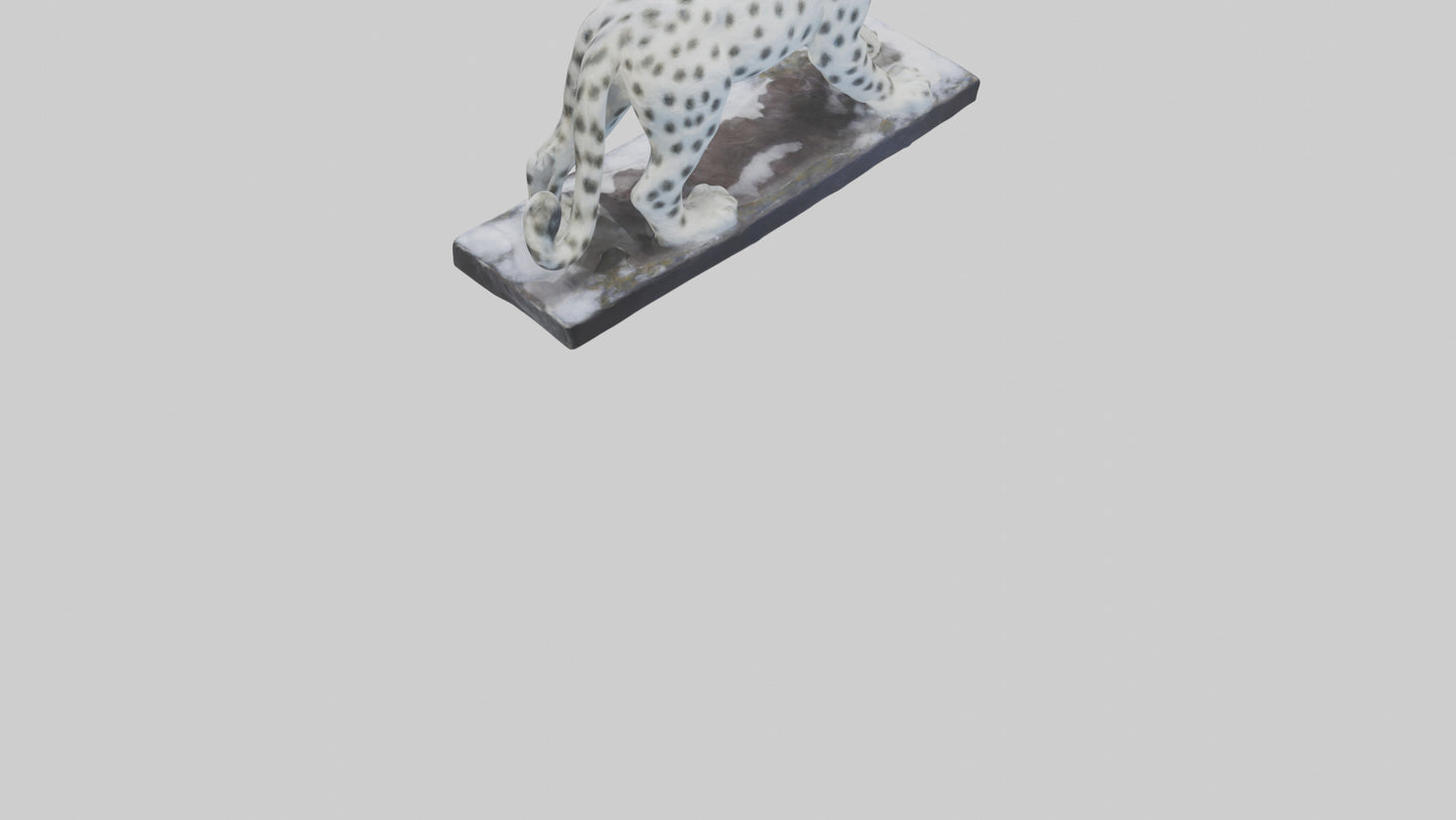 Snow Leopard statue model 3D model
