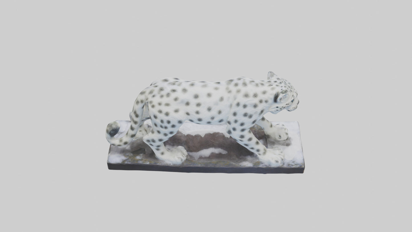 Snow Leopard statue model 3D model