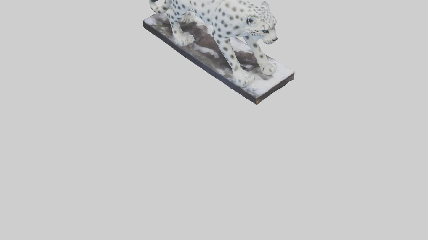 Snow Leopard statue model 3D model
