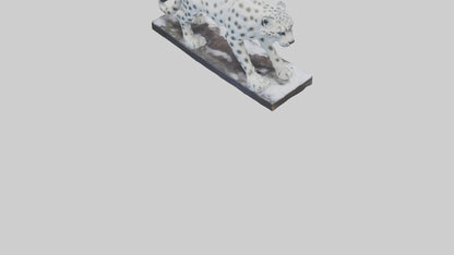 Snow Leopard statue model 3D model