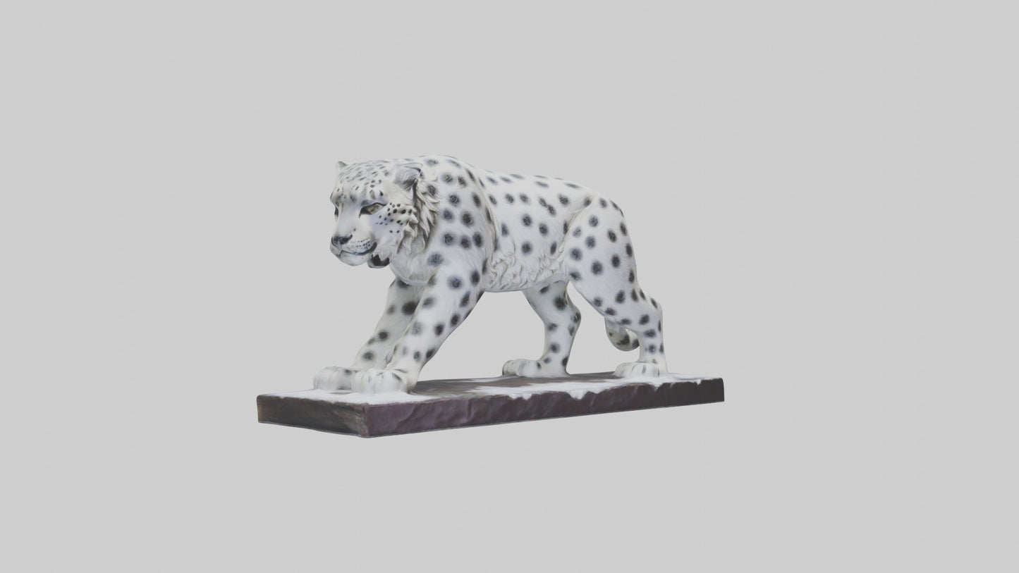 Snow Leopard statue model 3D model