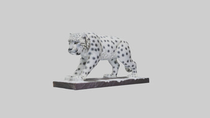 Snow Leopard statue model 3D model