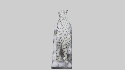 Snow Leopard statue model 3D model