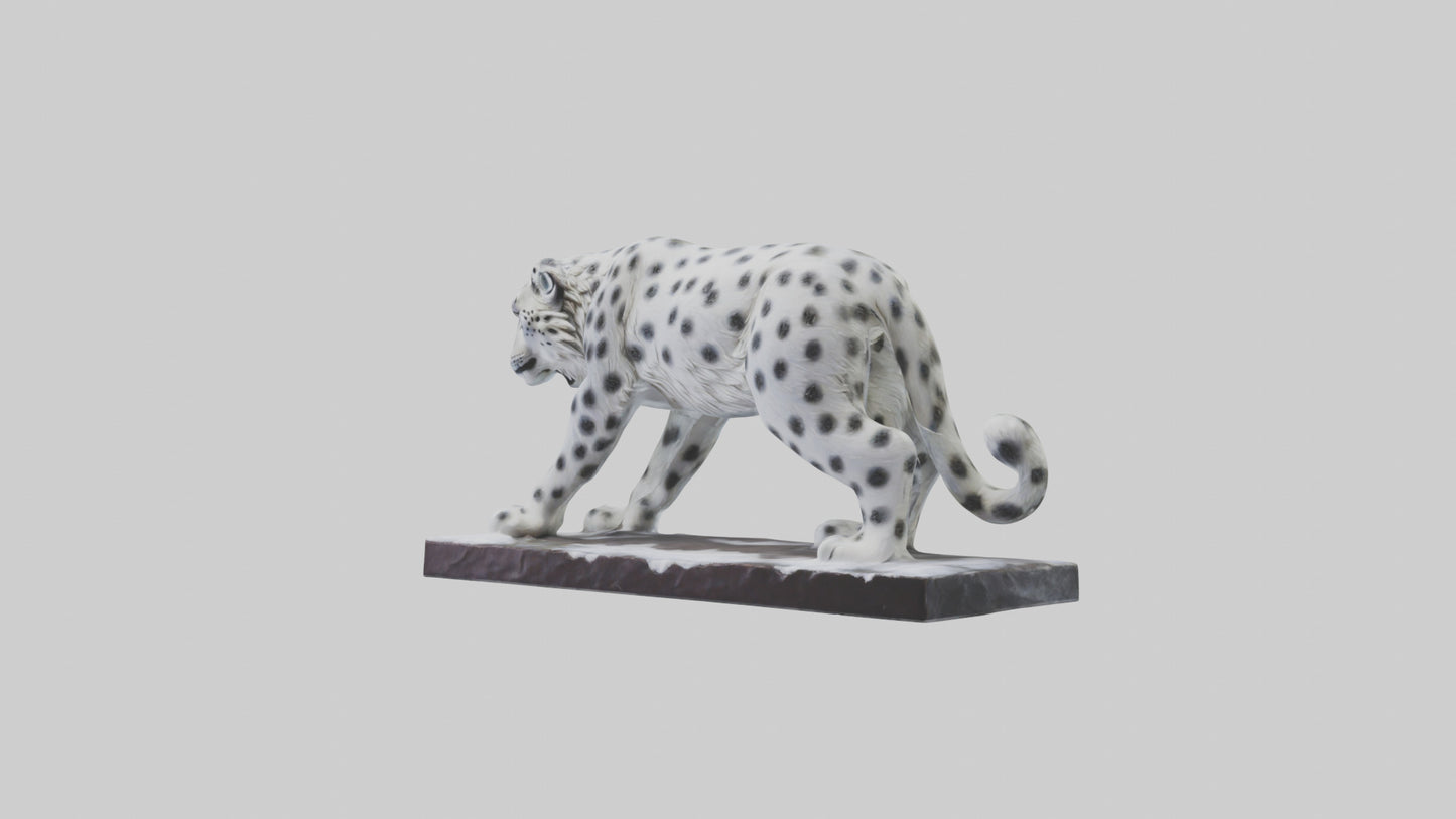 Snow Leopard statue model 3D model