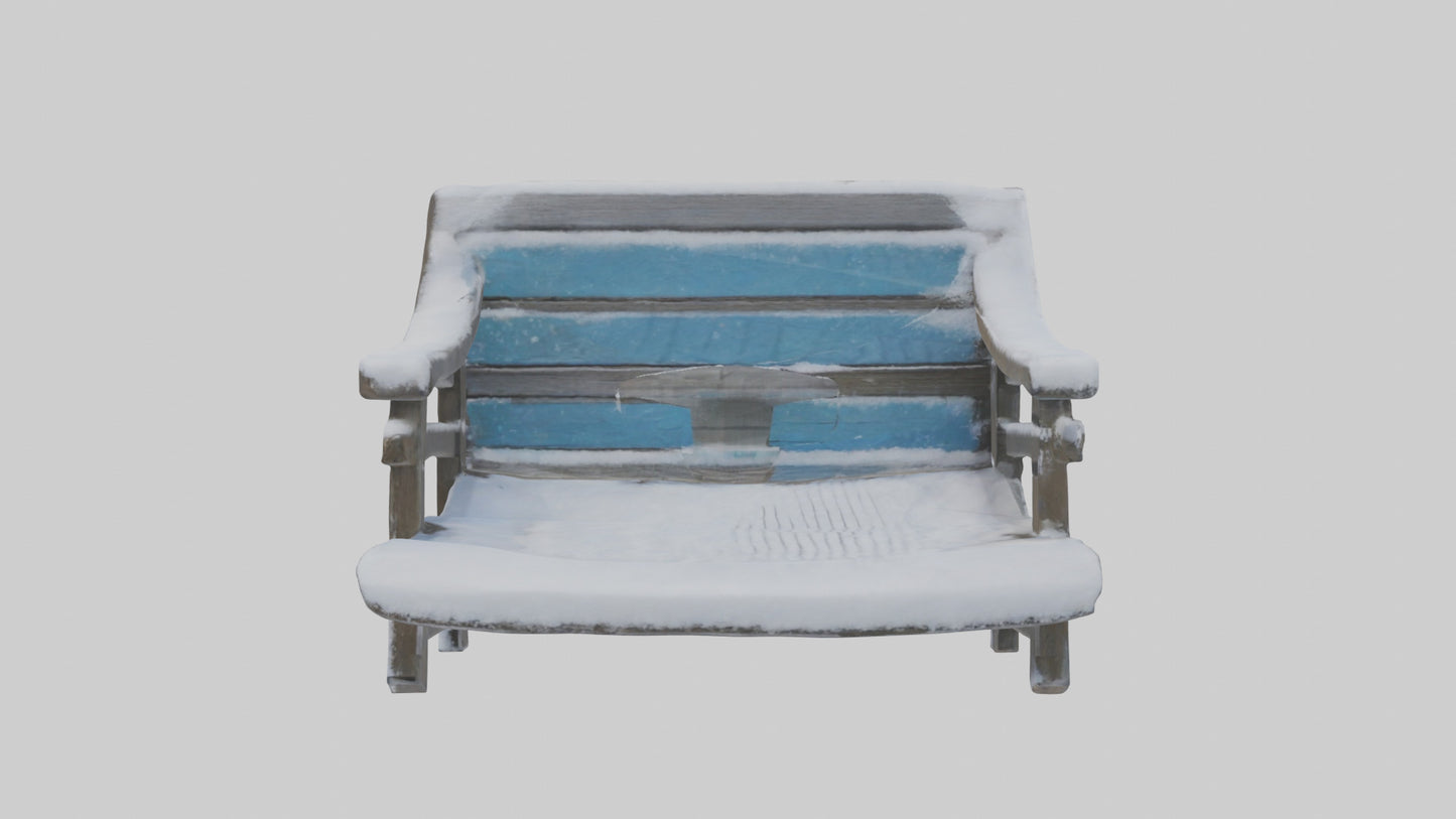 Snowcovered Bench model 3D model