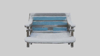 Snowcovered Bench model 3D model