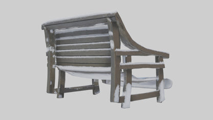Snowcovered Bench model 3D model