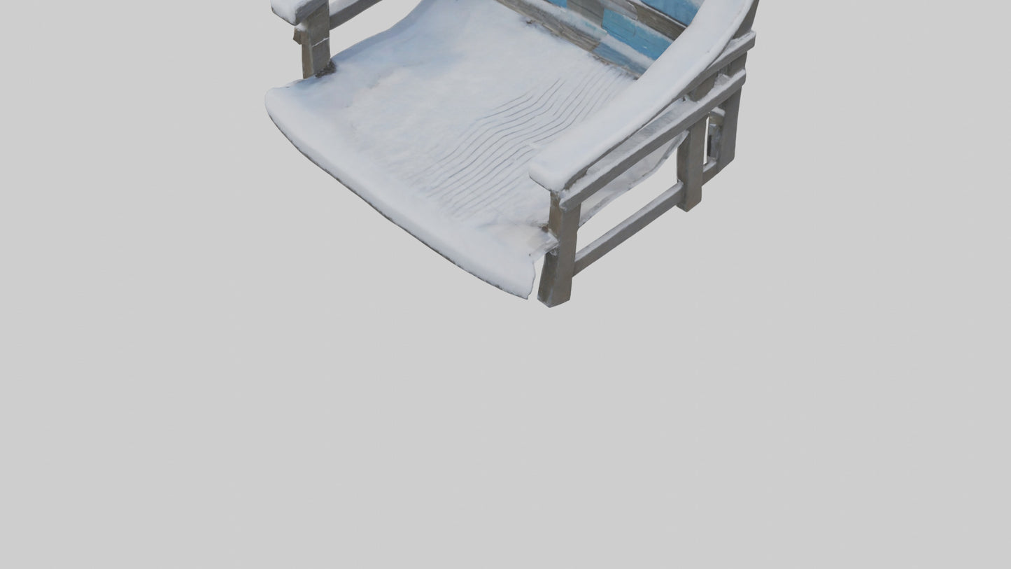 Snowcovered Bench model 3D model