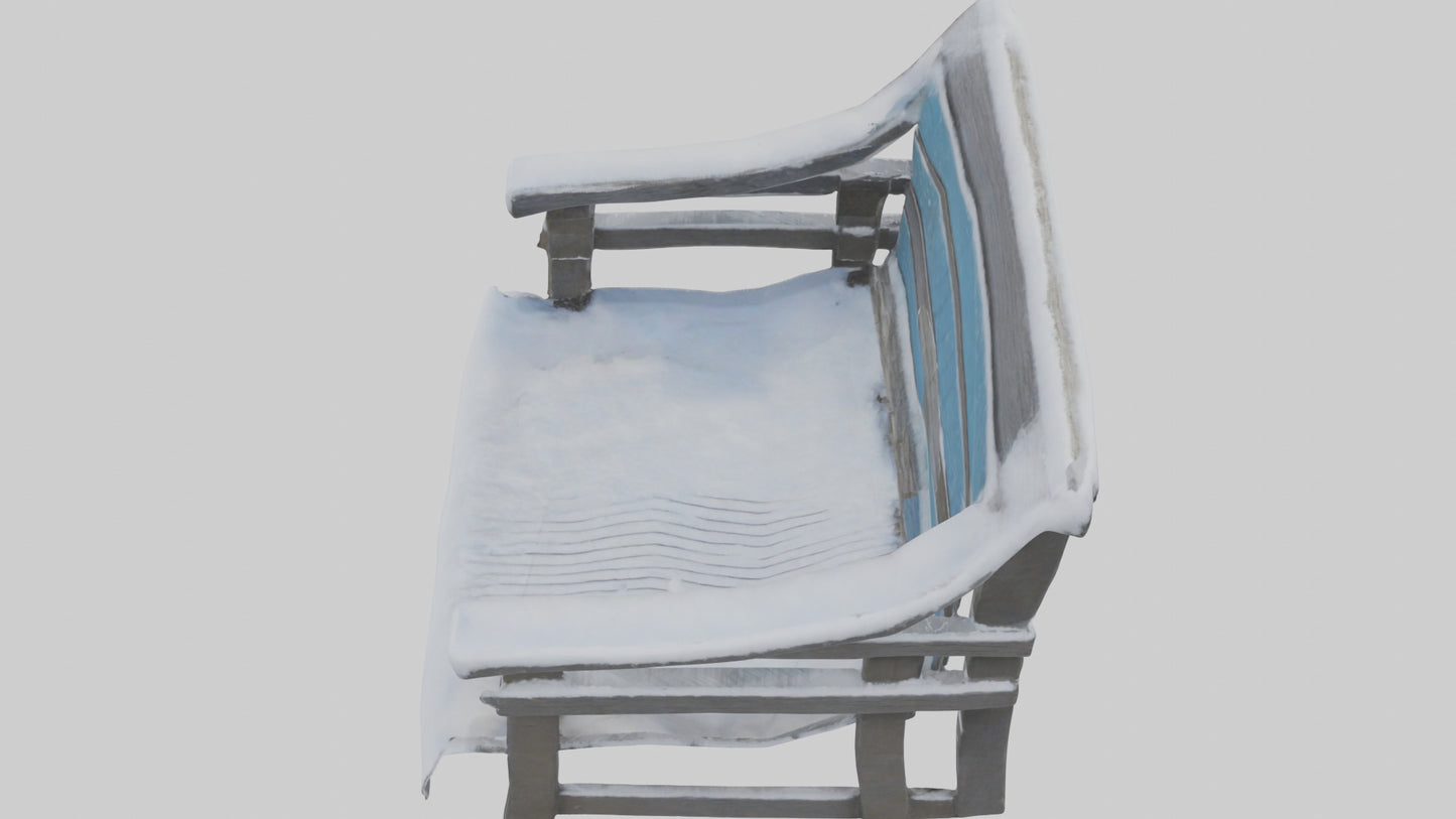 Snowcovered Bench model 3D model