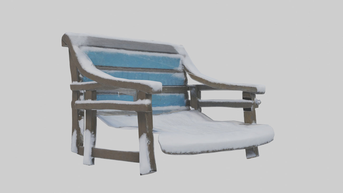 Snowcovered Bench model 3D model