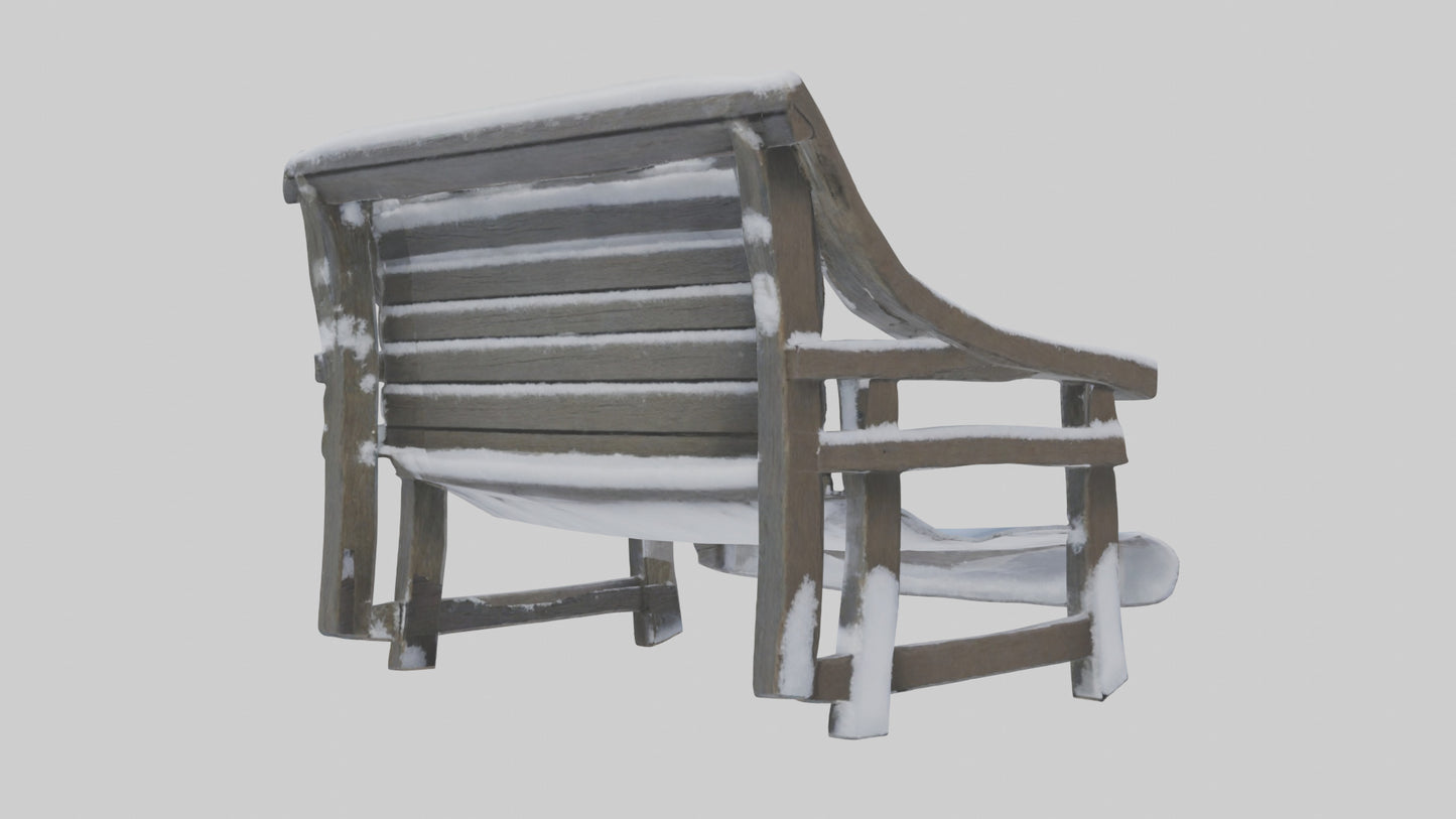 Snowcovered Bench model 3D model