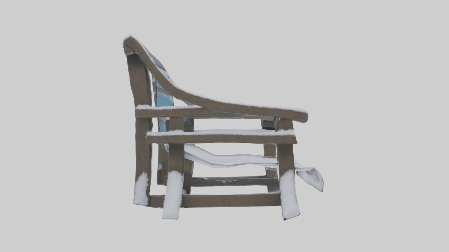 Snowcovered Bench model 3D model