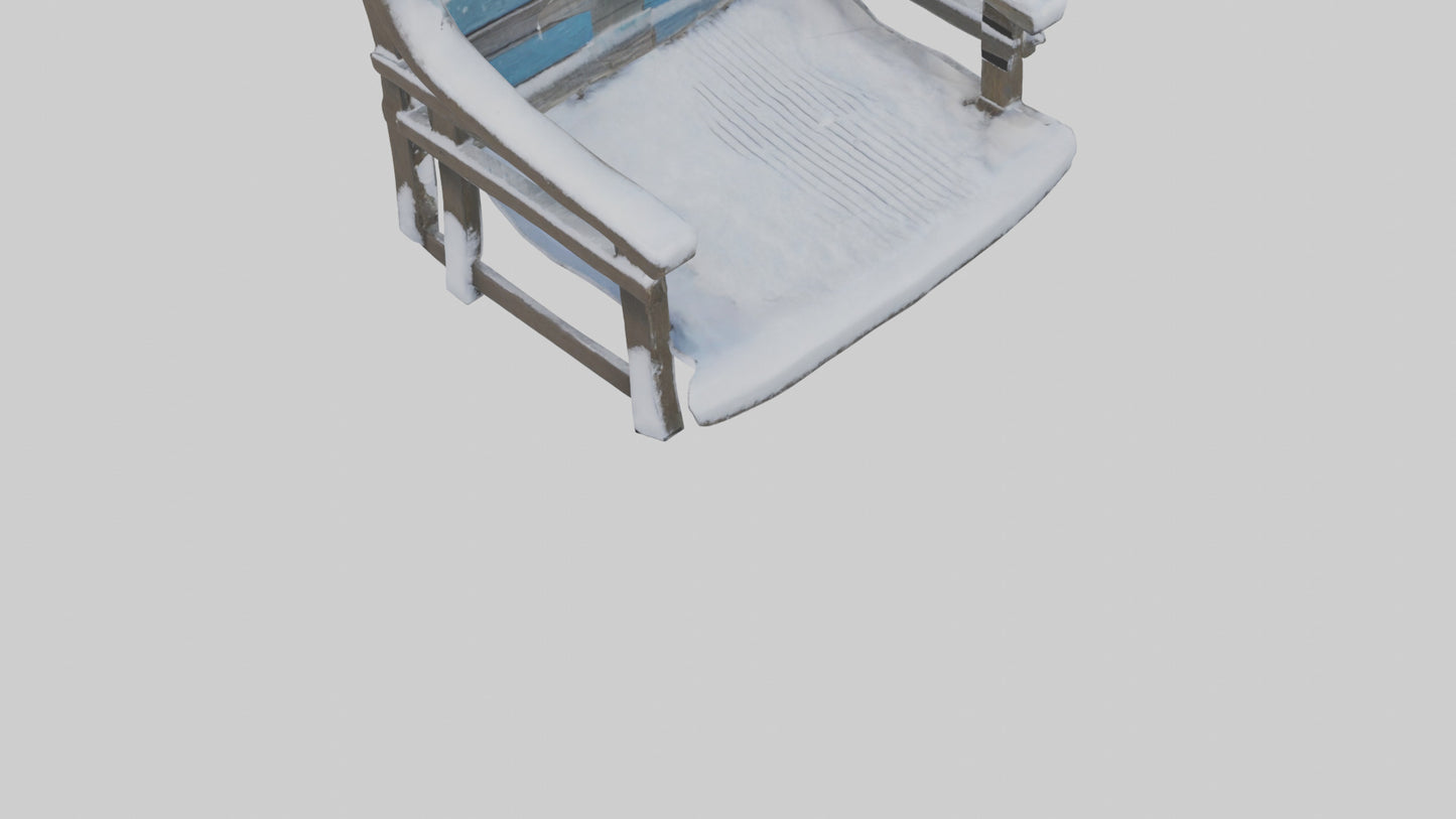 Snowcovered Bench model 3D model