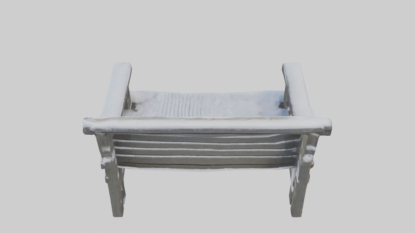 Snowcovered Bench model 3D model