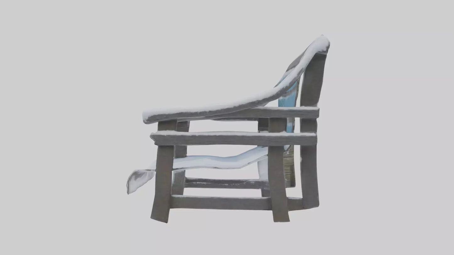 Snowcovered Bench model 3D model