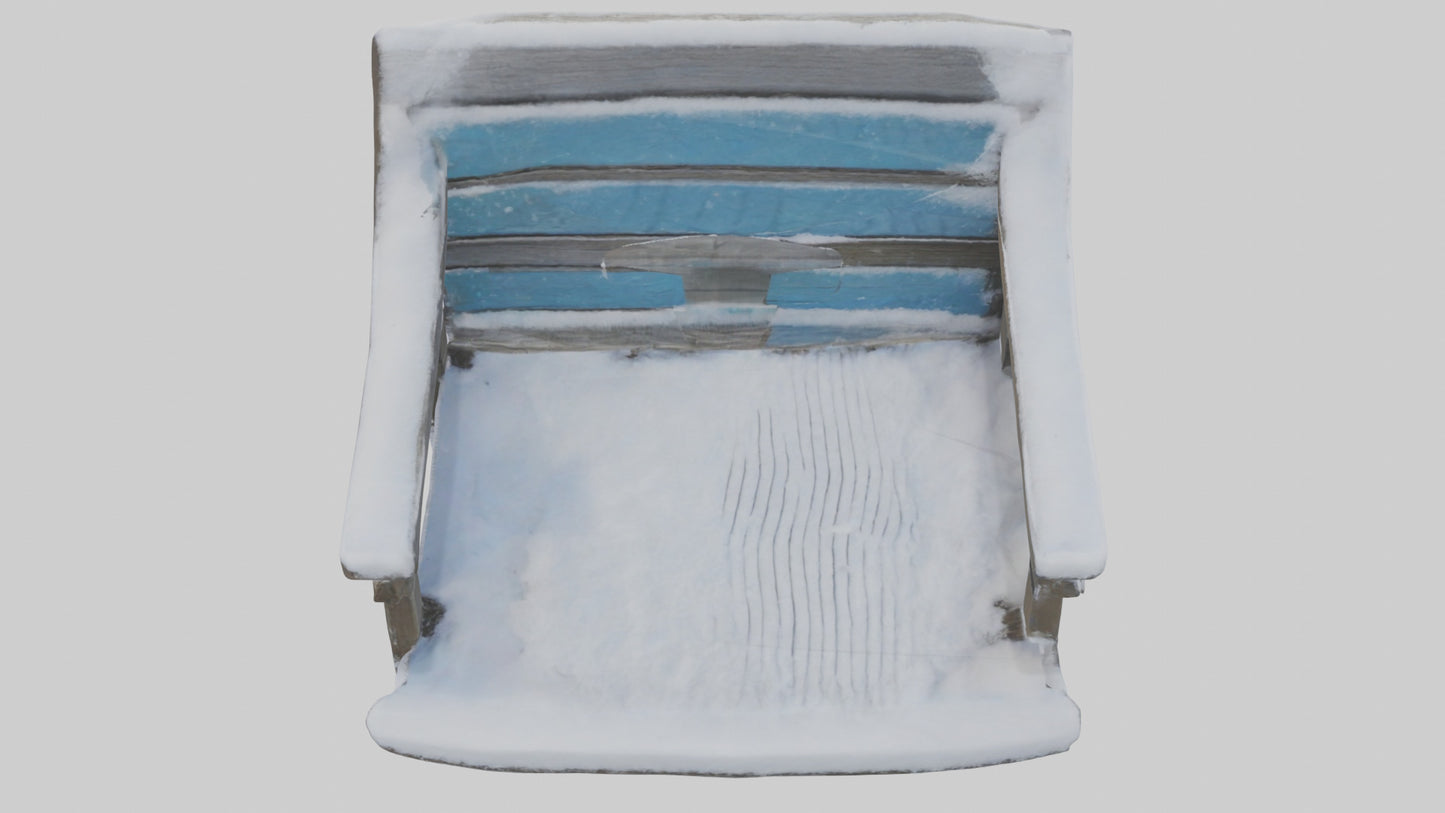 Snowcovered Bench model 3D model