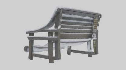 Snowcovered Bench model 3D model
