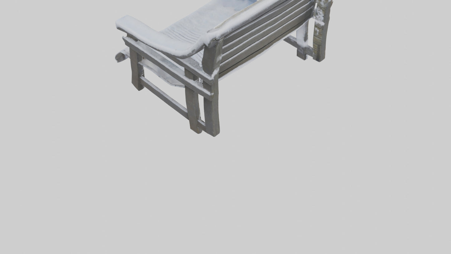 Snowcovered Bench model 3D model