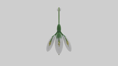 Snowdrop flower model 3D model