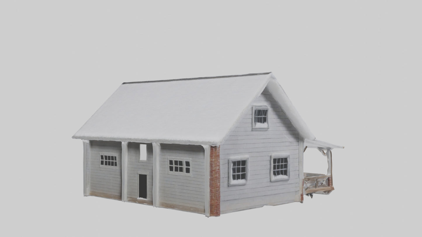 Snowy Farmhouse model 3D model