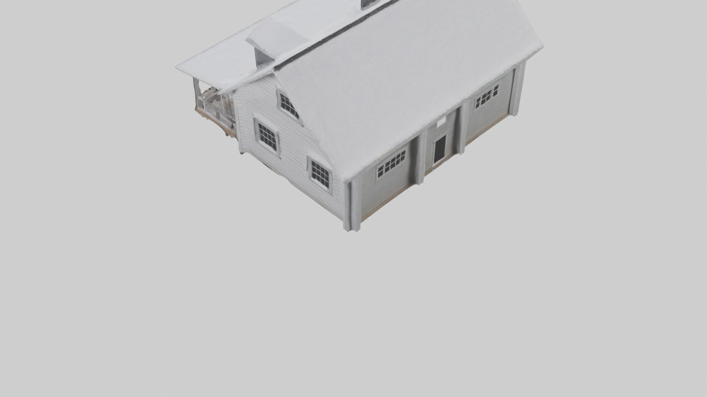 Snowy Farmhouse model 3D model