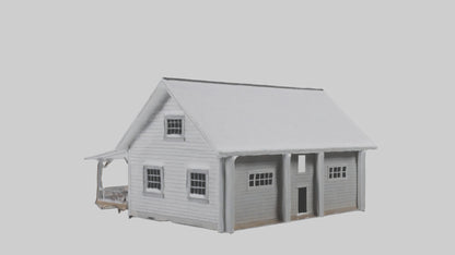 Snowy Farmhouse model 3D model