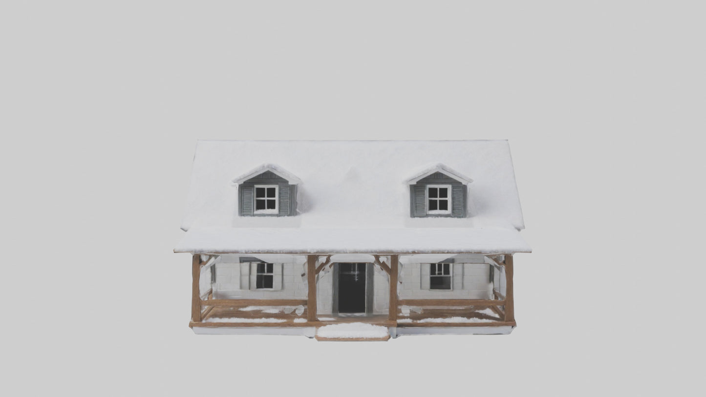 Snowy Farmhouse model 3D model
