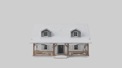 Snowy Farmhouse model 3D model