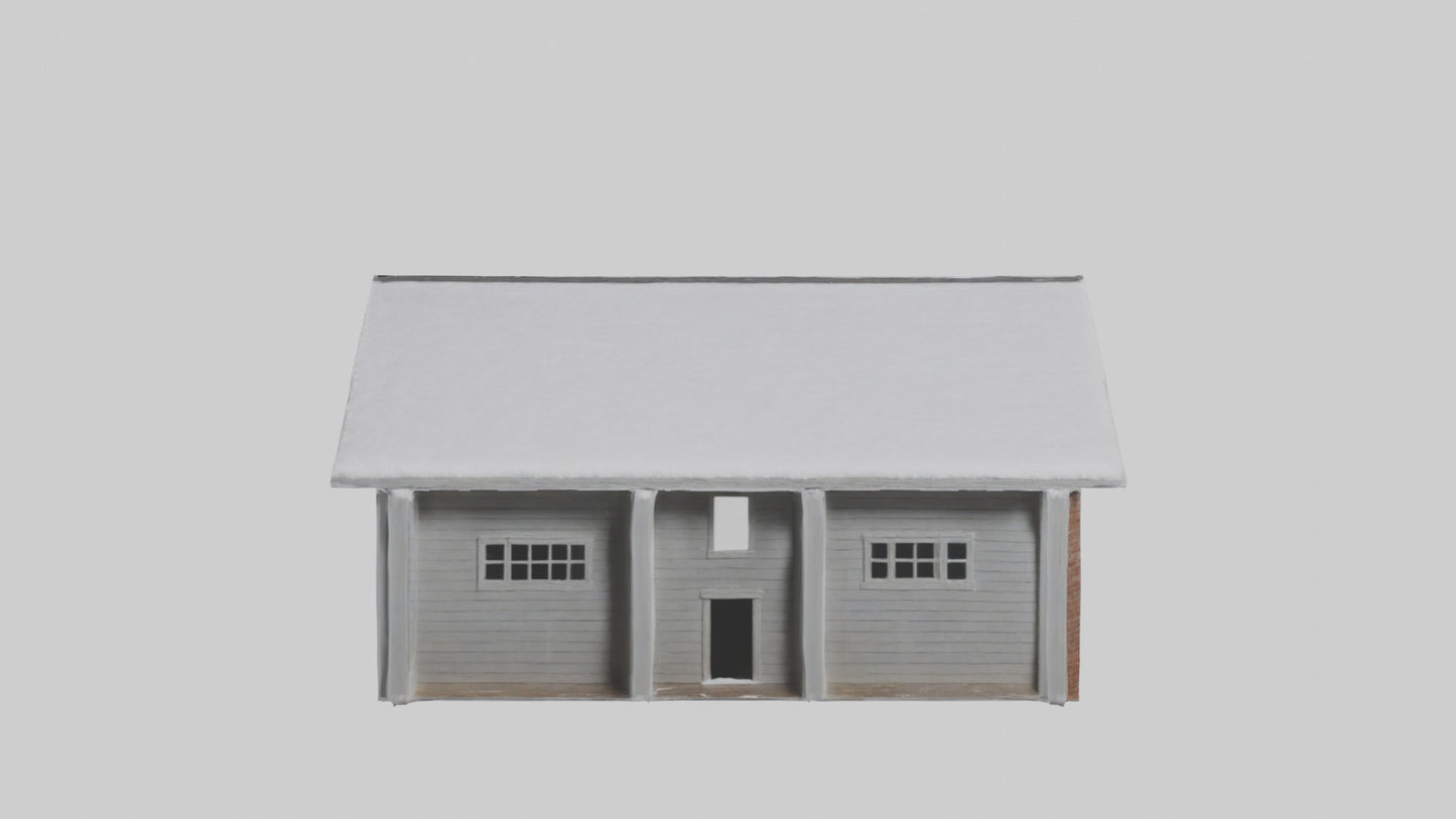 Snowy Farmhouse model 3D model