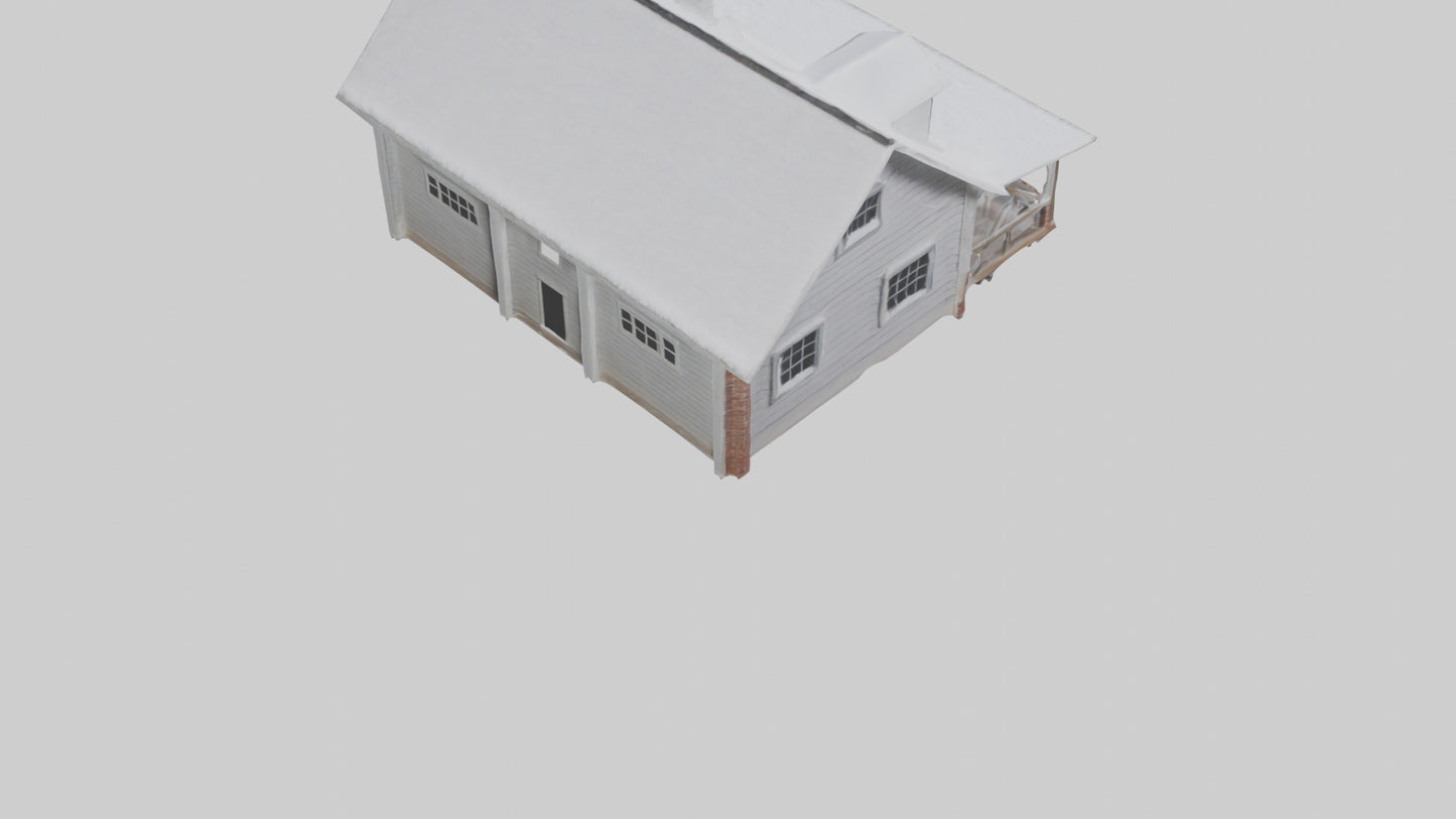 Snowy Farmhouse model 3D model