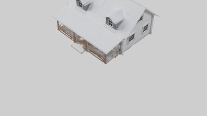 Snowy Farmhouse model 3D model