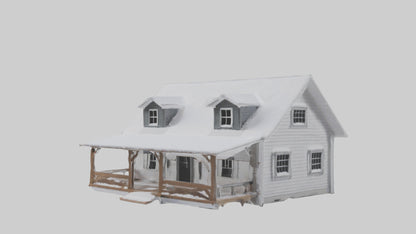 Snowy Farmhouse model 3D model
