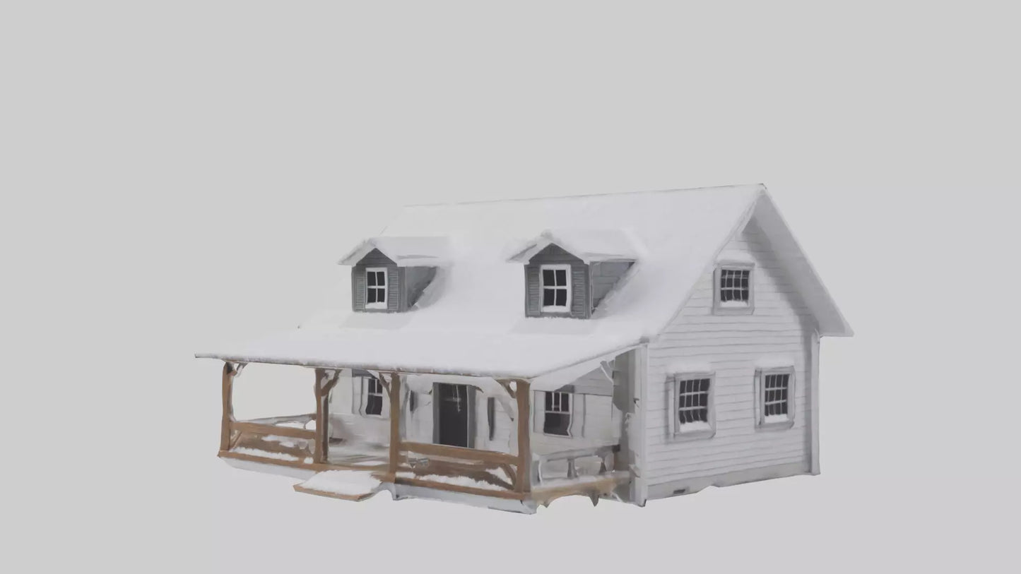 Snowy Farmhouse model 3D model