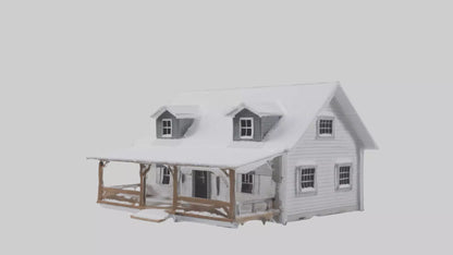 Snowy Farmhouse model 3D model