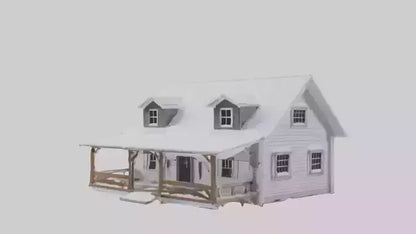 Snowy Farmhouse model 3D model