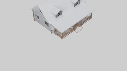 Snowy Farmhouse model 3D model