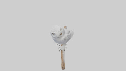 Snowy Owl perched model 3D model