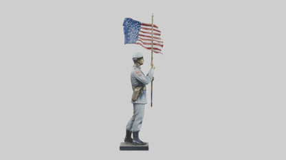 Soldier Carrying Flag Model 3D model